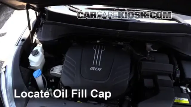 2016 Kia Sorento LX 3.3L V6 Aceite Agregar aceite